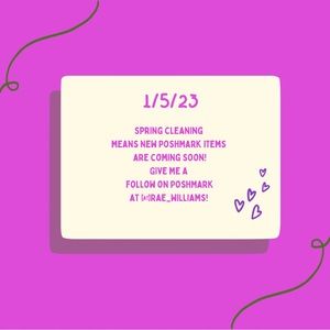 New with and without tag items and gently loved items will be dropping soon!